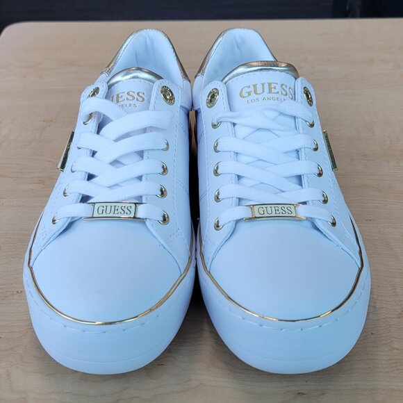 NWOT Guess Gaia White Sneakers - Picture 1 of 6
